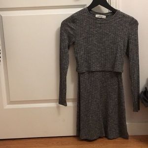 grey sweater bodycon dress